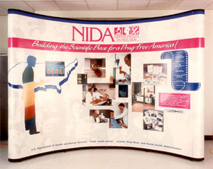NIDA 4-Panel Pop-up Exhibit, Photography and Screenprinting
