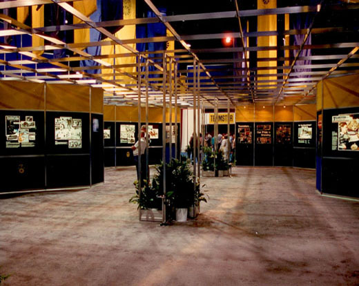 One of two exhibit rooms with over 460 Backlit and Reflective Panels produced for a Teamsters Event